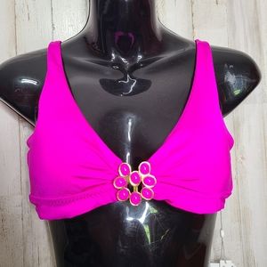 Trina Turk Bright Pink Bikini Swimsuit Top NWT Ladies Size 2